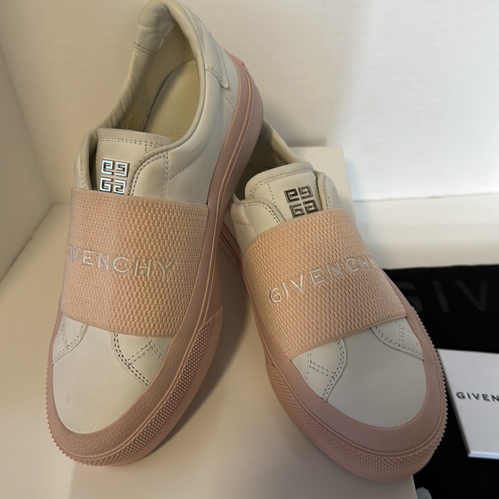 Givenchy Women City Sneakers White/Pink 100% calf leather -Size 36 - Picture 5 of 6